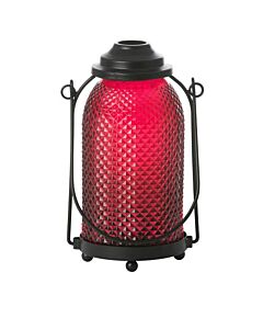 Yankee Candle Glass Lantern Votive Holder Red